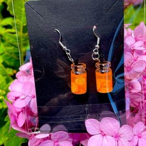 Orange water earrings